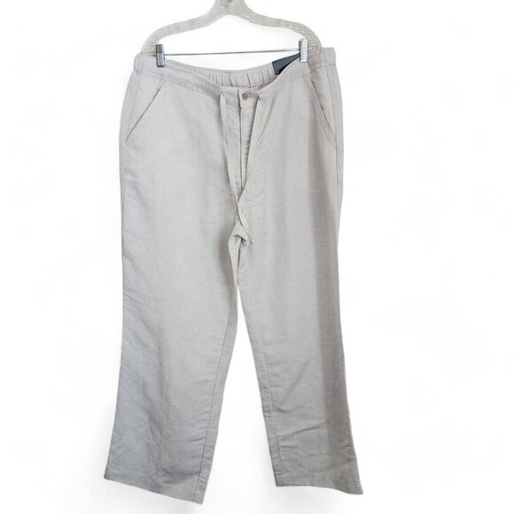 Axis LA Linen Pant Mens XL Pull on Drawstring Vacation Beach Tropical Cruise NWT - Picture 1 of 12